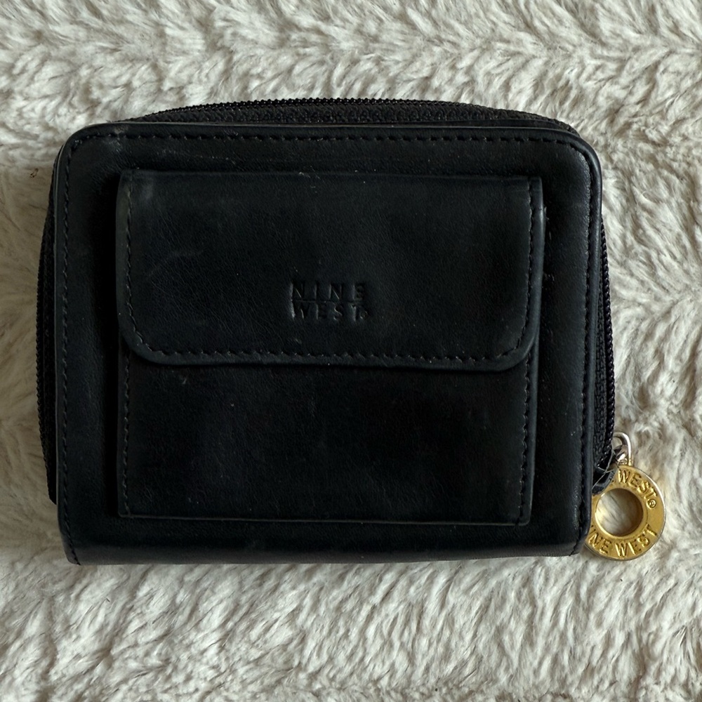 Nine West Classic Black Leather Wallet